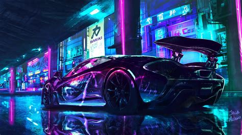 Tons of awesome wallpapers gif to download for free. Cyberpunk 4K Wallpaper, McLaren, Supercars, Neon art, Cars ...