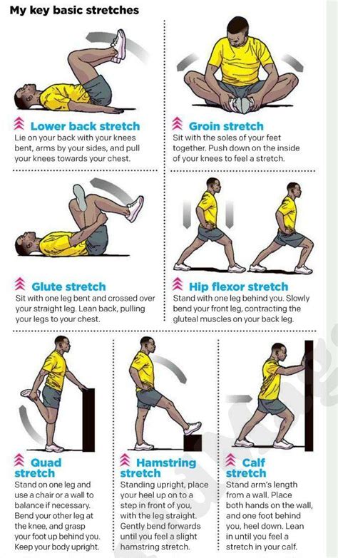 basic stretches to consider before after running how to stretch your muscles pinterest
