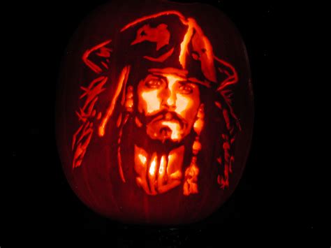 Captain Jack Sparrow Pumpkin Carving Art Know Your Meme