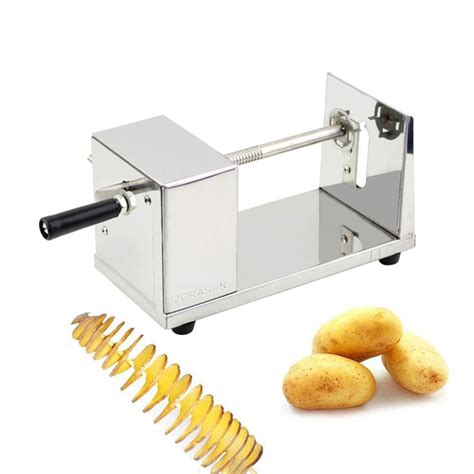 Commercial French Fry Cutter Stainless Steel Spiral Potato
