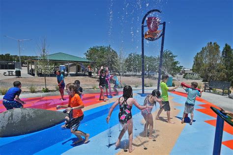 More Scenes From New Splash Pad At Pinon Park