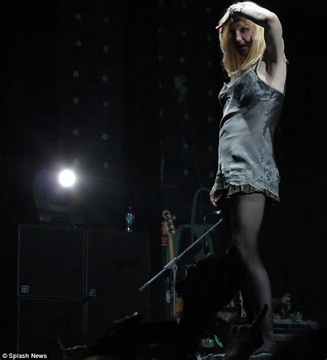 Courtney Love Puffs On Cigarette During Australian Tour In Perth