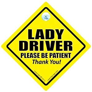 Amazon Com Funny Signs Iwantthatsign Com Lady Driver Lady Driver Car
