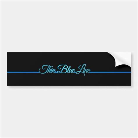 Thin Blue Line Car Bumper Sticker Zazzle