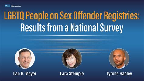 Lgbt People On Sex Offender Registries Results From A National Survey