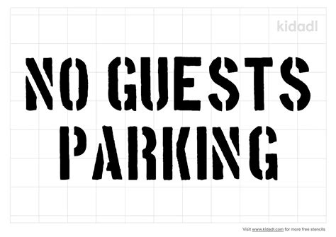 Free No Guest Parking Stencil Stencil Printables Kidadl