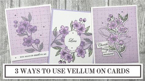 3 Simple Ways To Start Using Vellum In Card Making Youtube