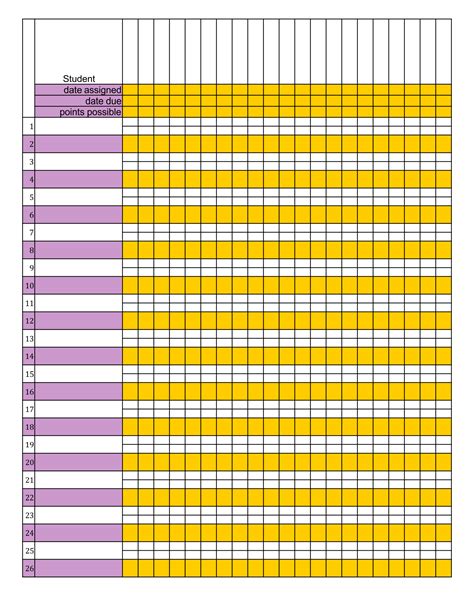 Free Printable Grade Sheets For Teachers