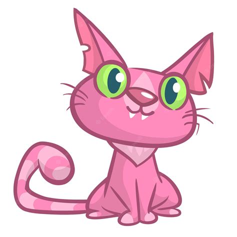 Premium Vector Cute And Funny Cartoon Cat Vector Illustration