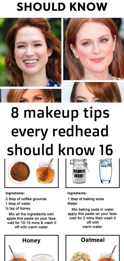 8 Makeup Tips Every Redhead Should Know 16 Makeup Tips Exfoliating Face Mask Makeup