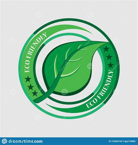 Ecology Logo Label Ecologically Clean Product Ecology Sticker Stock