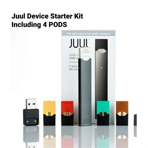 Buy Original Juul Device Starter Kit Including 4 Pods Juul