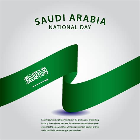 Happy Saudi Arabia National Day Celebration Vector Template Design