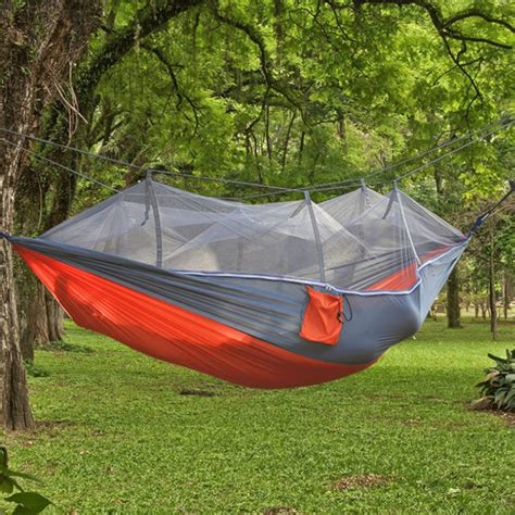 Outdoor Hanging Hammock With Mosquito Net Ultra Light Nylon Camping