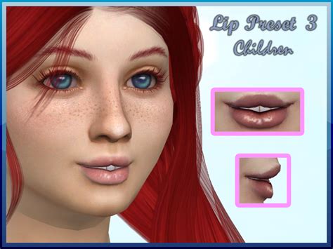 The Sims Resource Child Lip Preset 3