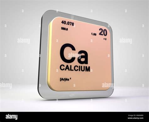 Calcium Ca Chemical Element Periodic Table 3d Render Stock Photo
