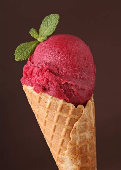 Ice Cream In Cone Stock Image Image Of Mint Dessert