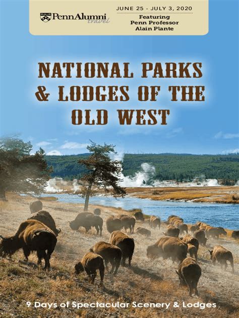 Fillable Online National Parks And Lodges Of The Old West Penn Alumni
