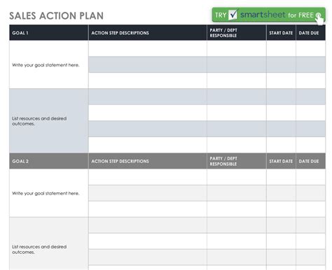 Simple Action Plan Template Excel