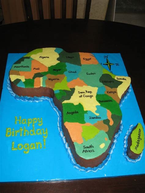Some of the technologies we use are necessary for critical functions like security and site integrity, account authentication, security and privacy preferences, internal site usage and maintenance data, and to make the site work correctly for browsing and transactions. Africa cake — Birthday Cakes | Africa cake, Africa party, Map cake