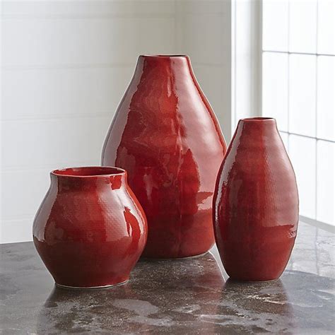 Delia Red Vases Red Vase Decor Red Ceramic Vase Red Vases