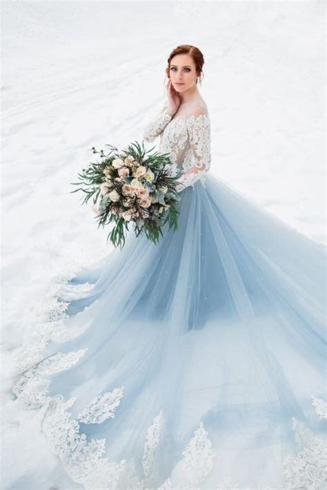 30 Winter Wonderland Wedding Dresses That Wow Blue