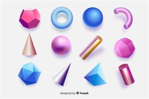 Download Colorful Geometric Shapes With 3d Effect For Free 3d