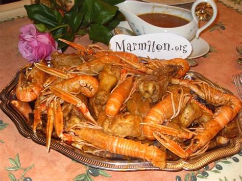 Poulet aux langoustines Recette de Poulet aux langoustines