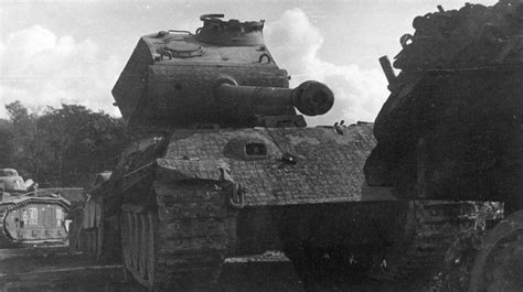 Destroyed Panther Ausf G In Allied Scrapyard A French B1 To The Left