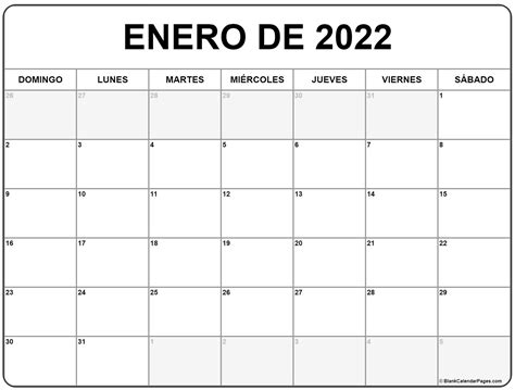 Calendario Mes Enero 2022 Para Imprimir Images And Photos Finder
