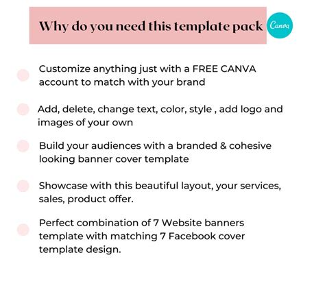 Canva Facebook Cover Templates For Shopeditable Website Etsy
