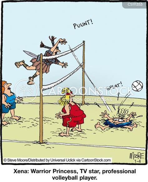 Beach Volleyball Cartoons And Comics Funny Pictures From CartoonStock