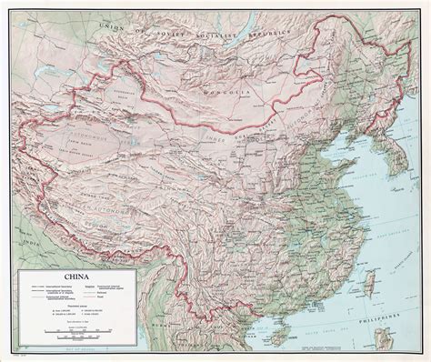 Large Detailed Relief Administrative And Political Map Of China With