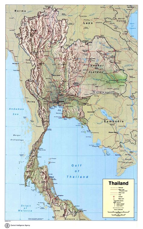 Discover sights, restaurants, entertainment and hotels. Large detailed political map of Thailand with relief ...