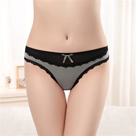 China Yun Meng Ni Sexy Underwear Soft Lace Trim Girls Briefs Breathable