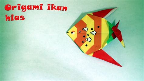 Cara membuat origami ikan dengan mudah. Cara membuat origami ikan hias paper fish origami - YouTube