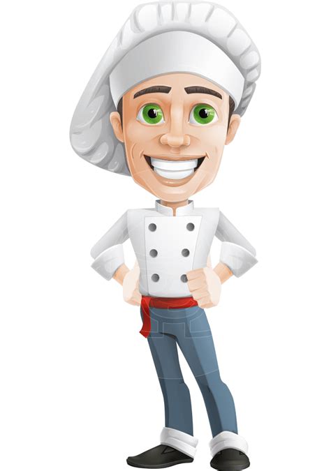 Cute bakery chef girl smiling in uniform mascots cartoon art illustration. Cartoon Cook Vector Character AKA Mangiarino Yummy ...