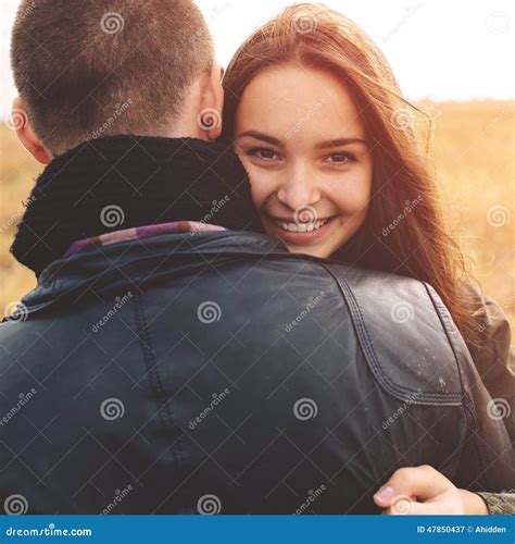 Landscape Portrait Of Young Beautiful Stylish Couple Sensual And Stock Image Image Of Teen