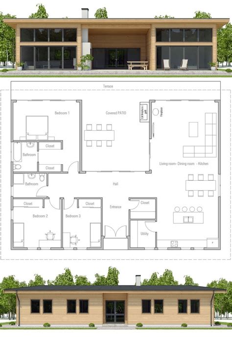 Modular Home Plan Three Bedroom House Plan Floor Plan Prefab House