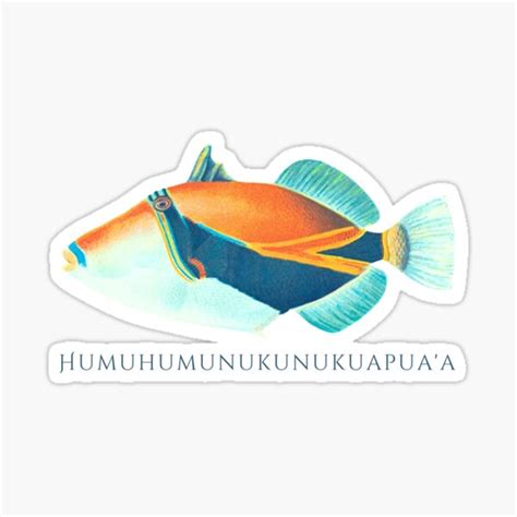 Humuhumunukunukuapuaa Sticker For Sale By Catspa Redbubble