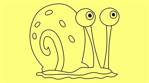 How To Draw Gary Spongebob Characters Как нарисовать