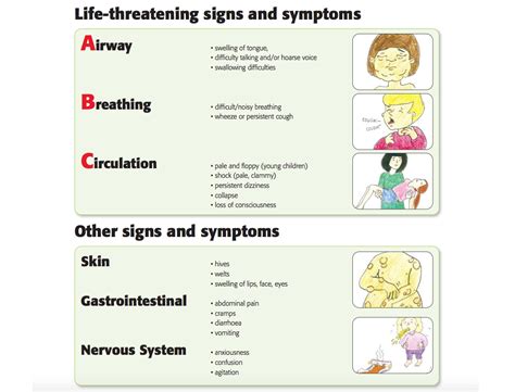 Signs And Symptoms Of Anaphylaxis Inclusive Education
