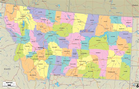 Physical Map Of Montana Ezilon Maps Porn Sex Picture