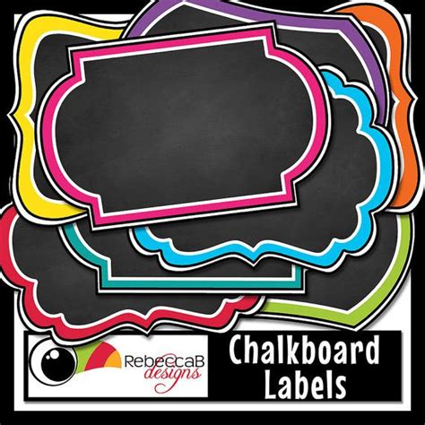 Chalkboard Labels Labels Clip Art Chalkboard By Rebeccabdesignshop