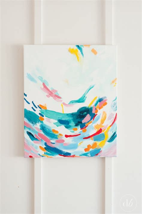 Monthly Diy Challenge Acrylic Abstract Painting Dwell