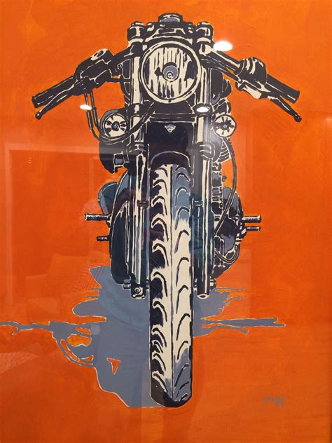 Cafe Racer By M Harris Vintage Cafe Racer Motorcycle Art Bike Art