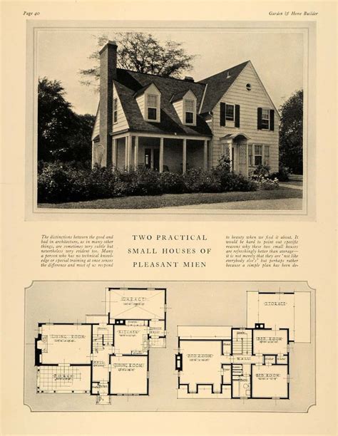 1928 Print Bagg Newkirk Architecture Frank Rathbun Home Original Histo