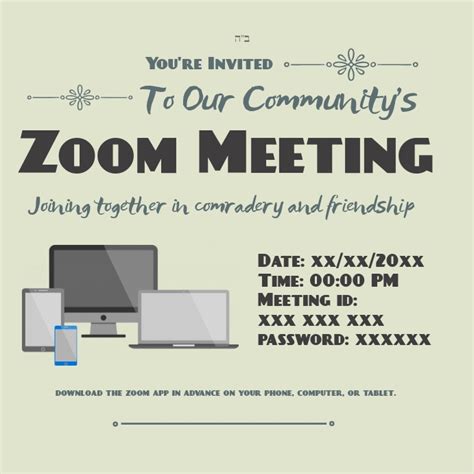 Community Zoom Meeting Template Postermywall