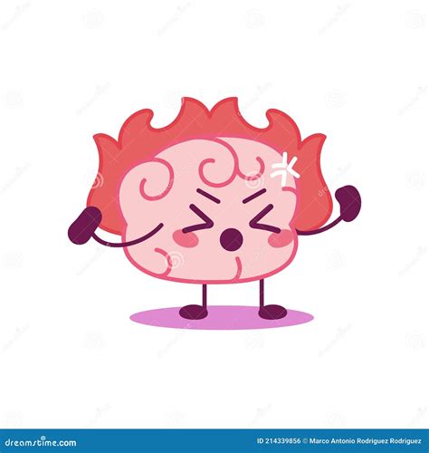 Isolated Angry Brain Stock Vector Illustration Of Mind 214339856