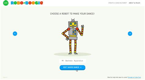 Robo Boogie Interactive Design Learn To Code Computer Programming
